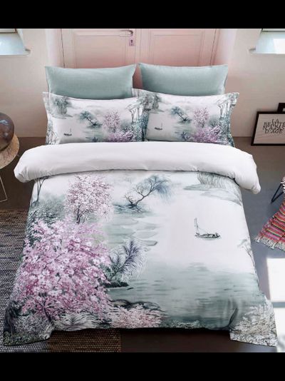 Постельное белье мако-сатин семейное 150x200x2 250x270x1 50x70x4 TIS05-811