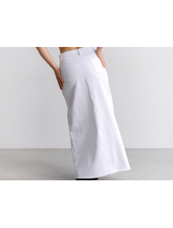 Юбка-макси из белой джинсы