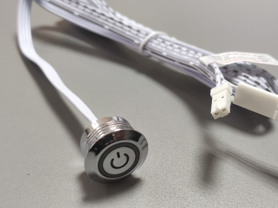 Кнопка сенсорная 12V Серебро D17. 5-6A с плавным затуханием