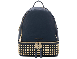 Рюкзак Michael Kors Rhea (синий с золотыми заклепками)