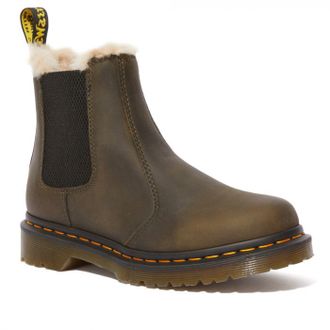 Ботинки dr. Martens (доктор мартинс) 2976 LEONORE зимние коричневые