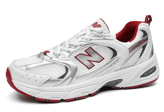 New Balance 530 White (Белые с красным) сбоку