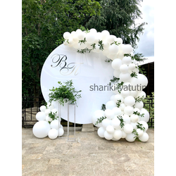 Фотозона на свадьбу с зеленью