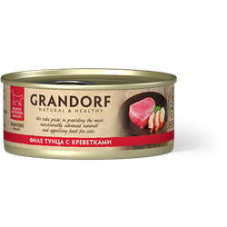 Консерва для кошек Grandorf Филе тунца с креветками 70 г