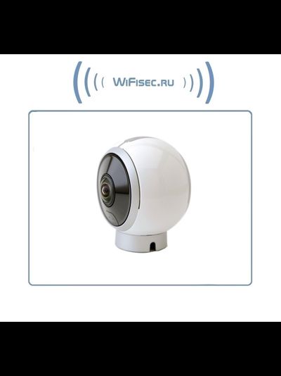 Стриминговая IP WiFi видеокамера, панорама 360 градусов (он-лайн трансляция), хранение в облаке 1 сутки,  Ultra HD 4К