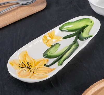 Подставка под ложку Лилия , 25х10х2,5 см