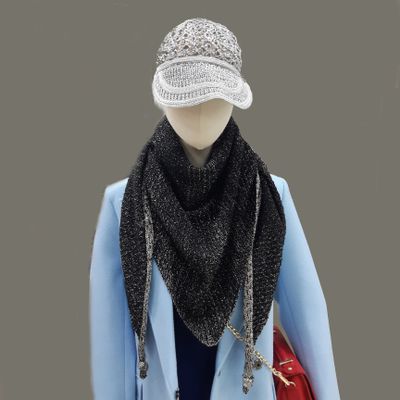 Летний итальянский шарф платок вязаный Vizio 2213 двухсторонний