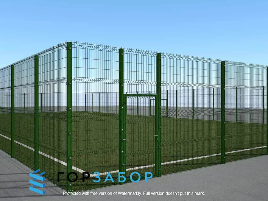 Ограждение решетчатое спортплощадки с монтажом