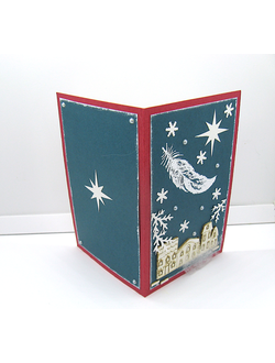 Рождественская открытка "Ангел над городом"