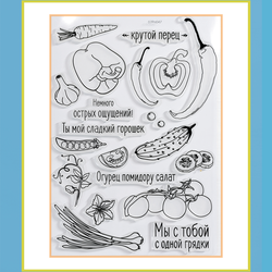 Набор штампов с надписями и  картинками на тему анатомии человека