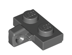 Hinge Plate 1 x 2 Locking with 1 Finger on Side without Bottom Groove, Dark Bluish Gray (44567b / 4210892 / 6266248)