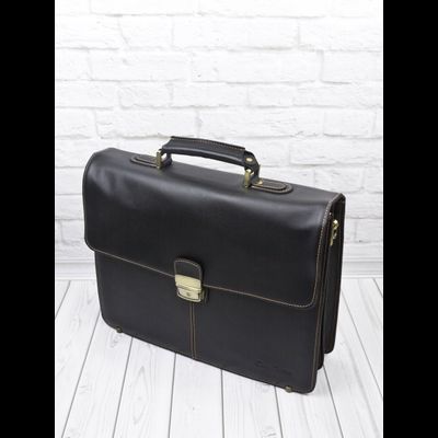 Кожаный портфель Brusado black (арт. 2011-01)
