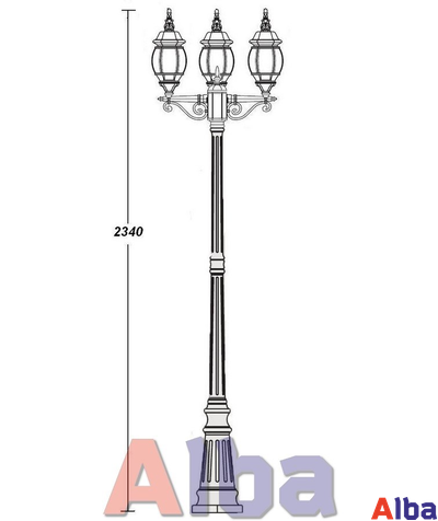 Садово парковый светильник America S 408 B w