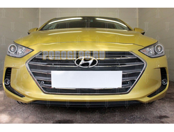 Защита радиатора Hyundai Elantra VI (AD) 2015- (5 частей) black
