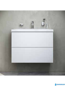 Тумба с раковиной AM.PM Gem 75, подвесная, 2 ящика, цвет белый