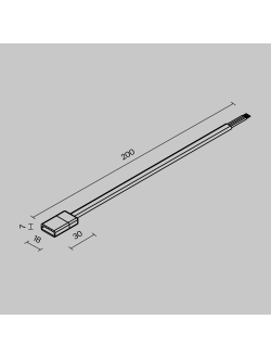 Провод питания для токоведущей ленты Exility IP, O-TR002-HSP, Maytoni