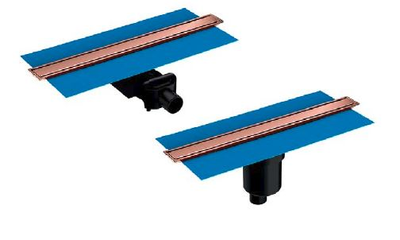 Душевой трап Vitra Eco-Flow, 40 см, DK 100, горизонтальный сифон 60 мм, медь, 59980551000