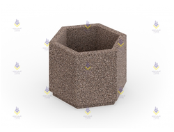 1680 Вазон «Шестигранник» кирпичный