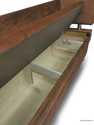 Кухонный ДИВАН "ФОРУМ-4" с боковой спинкой, Коричневый Правый