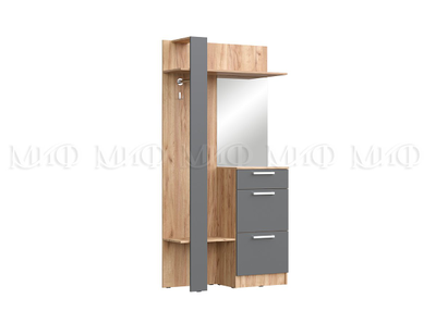 Прихожая с вешалкой Мартина 1,0м, крафт