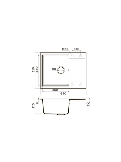 Мойка OMOIKIRI DAISEN 65T