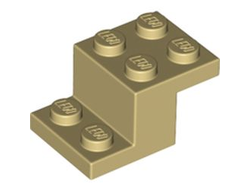 Bracket 3 x 2 x 1 1/3 with Bottom Stud Holder, Tan (73562 6395373)