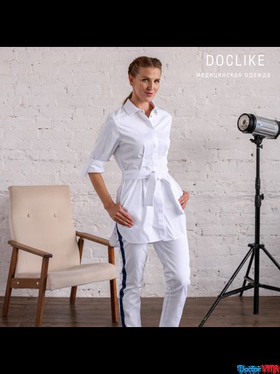 БЛУЗА DOCLIKE DL492 белая