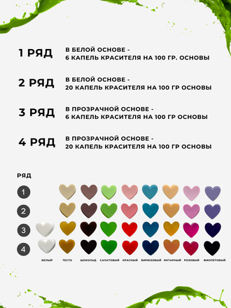 Пигментная паста концентрат Салатовый 50 мл