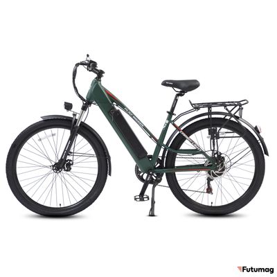 Электровелосипед WHITE SIBERIA CAMRY LIGHT 500W матовый зеленый