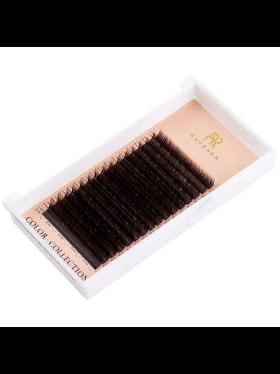Ресницы коричневые BARBARA «ТЁМНЫЙ ШОКОЛАД» - MIX (16 линий)