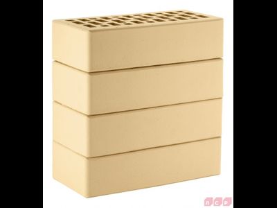 Облицовочный керамический кирпич ЛСР М150, 250х120х65 мм, бежевый Гладкий