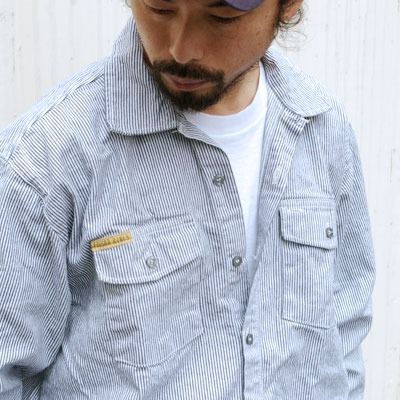 Рубашка Prison Blues® HICKORY WORK SHIRT [Пуговицы/Длинный рукав]