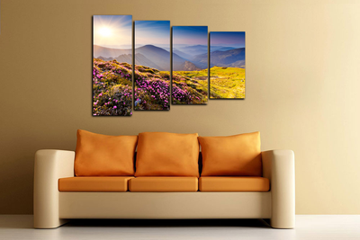 Модульная картина "Оазис цветов"