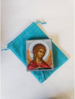 Ангел-Хранитель. Рукописная икона. 9х10,5см.