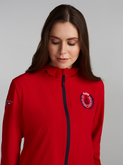 Женский спортивный костюм из плащевой ткани, 15SKJ-1382, красный