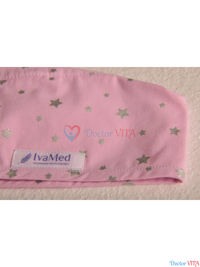 Медицинская шапочка "Глиттер звездочки"