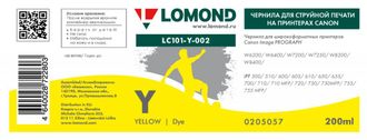 Чернила для широкоформатной печати Lomond LC101-Y-002