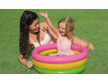 Intex, Детский надувной бассейн 61х22см "Радуга" с надувным дном, 28л, 1-3 лет 57107
