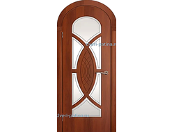 Арочная дверь Омега со стеклом
