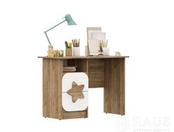 Детская КОЛИБРИ - Стол письменный Дуб Крафт золотой/Белый Софт