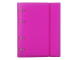 Тетрадь на кольцах А5 (175х220 мм), 120 л., пластиковая обложка, клетка, с фиксирующей резинкой, BRAUBERG, розовая, 403572