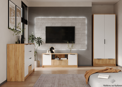 Ивис Комод КМ-002 Дуб Крафт золотой / Белый