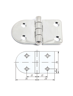 Петля неразъемная 67х39х2 мм