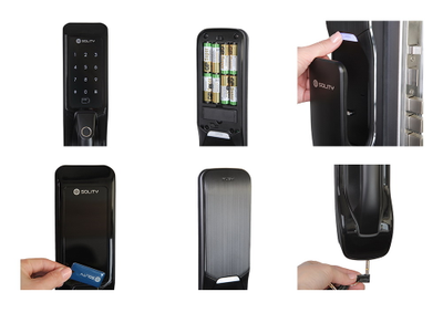 Электронный дверной замок Solity GP-3000BK BLACK с отпечатком пальца