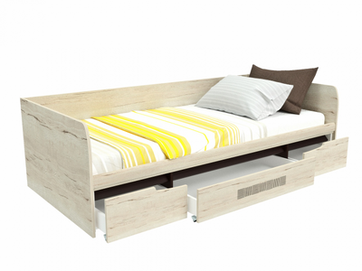 Молодёжная Мале - Кровать 1-но спальная с ящиками