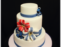 Торт свадебный в военно-морском стиле. 10 кг