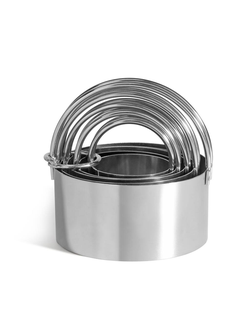 Набор форм-резаков "Кольцо" 5шт. 40/50/60/70/80 мм h4 см нерж.