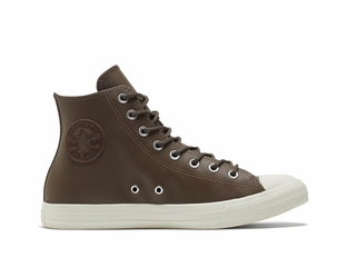 Brown leather converse 9 sales