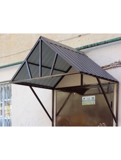 Металлический козырек двухскатный (артикул МК0С2)