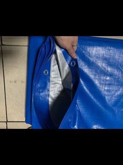 Тент Тарпаулин строительный 15х20 м, шаг люверсов 0,5 м, плотность 180 г/м2